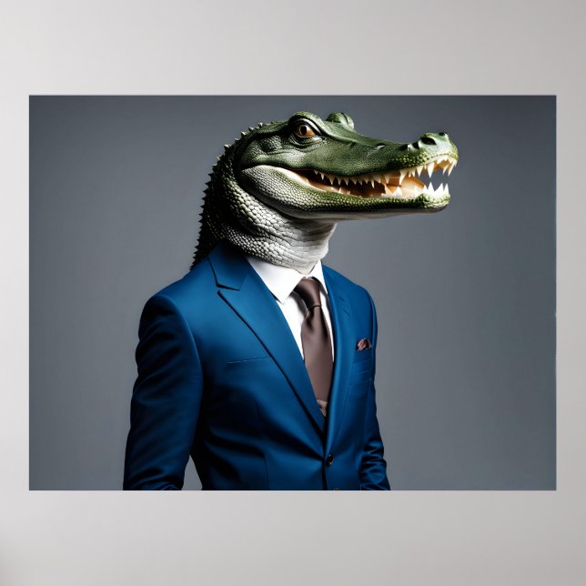 Poster Crocodilo de terno (Frente)