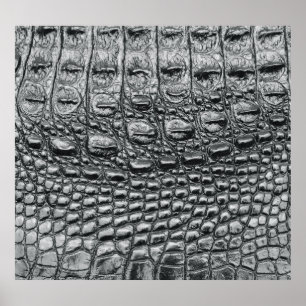 Poster Crocodilo Noir: Preto Couro Mito