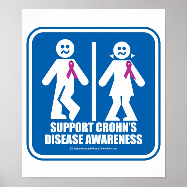 Póster Crohn's Disease Restroom Sign (Frente)