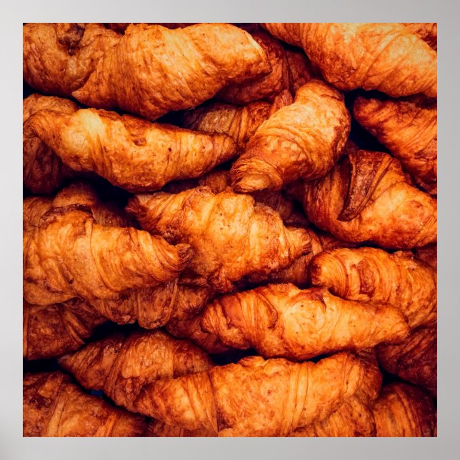 Poster Croissants clássicos, vista superior (Frente)