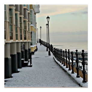 Póster Cromer no inverno.