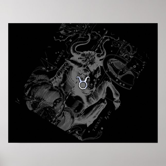Póster Cromo como Taurus Zodiac Sinal em Hevélio (Frente)