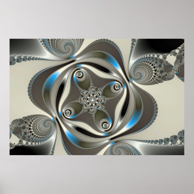 Póster Cromo - Fractal (Frente)