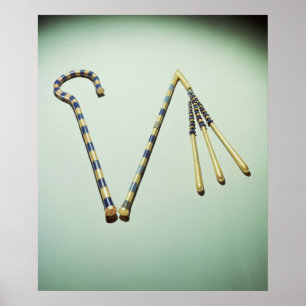 Poster Crook e flail, do Tútankhamun