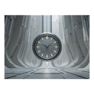 Póster Croômetro Hangar Futurístico