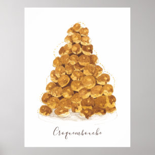 Poster Croquembouche aquarela