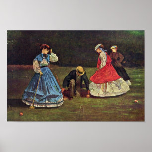 Póster Croquet Por Homer Winslow (Melhor Qualidade)
