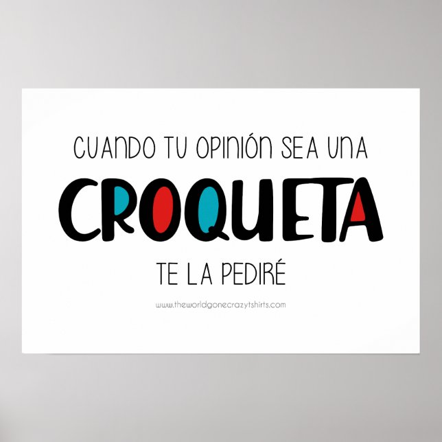 Poster Croqueta (Frente)