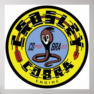 Poster Crosley Cobra Engine reprodução de sinais de vinta