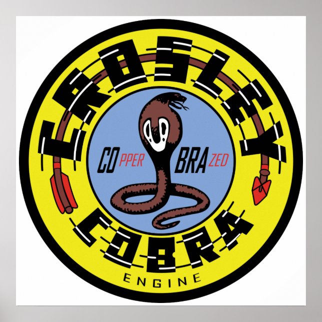 Poster Crosley Cobra Engine reprodução de sinais de vinta (Frente)