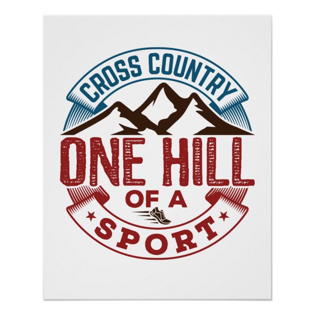 Póster Cross Country One Hill of a Sport (Frente)