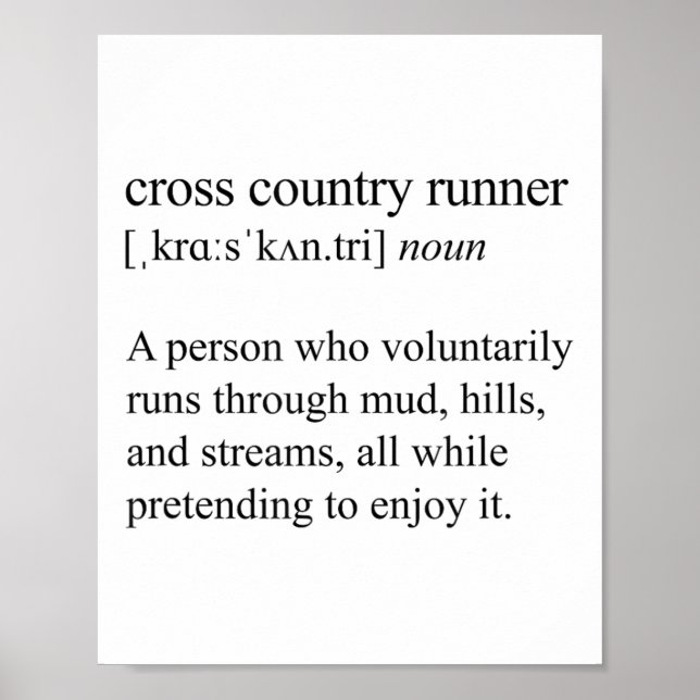 Poster Cross Country Runner Definition, Xc Running  (Frente)