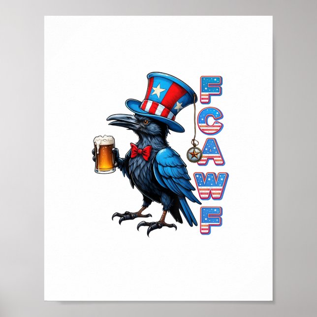 Poster Crow, F-Caw-F Funny Bird Creative Casual (Frente)