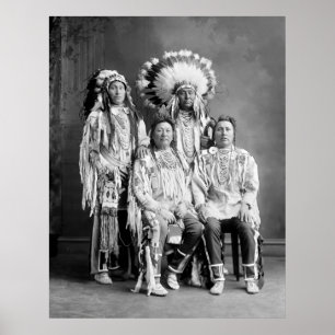 Póster Crow Indian Group Portrait, early 1900s