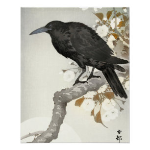 Póster Crow Raven Koson Japonês