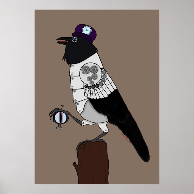Poster Crow Steampunk (Frente)