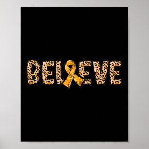 Poster Crps Leopard Imprime Orange Ribbon Support Acredit