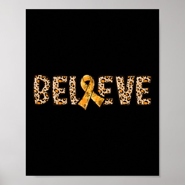 Poster Crps Leopard Imprime Orange Ribbon Support Acredit (Frente)
