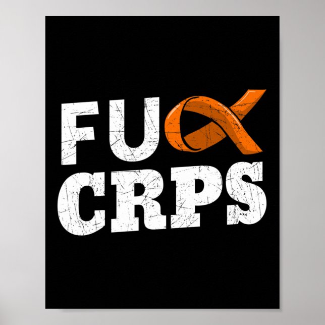 Poster Crps Orange Ribbon Causalgia Reflex Neurovascular (Frente)