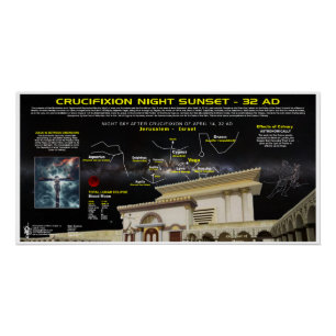 Póster Crucificação Céu Noturno 32 AD