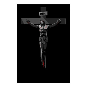 Póster Crucificação de Jesus na Arte Noir