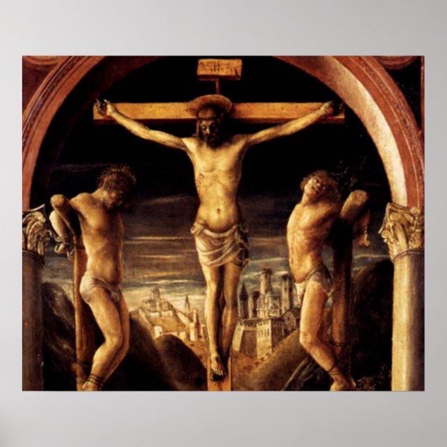 Póster Crucificação de Jesus por Vincenzo Foppa - 1456 (Frente)