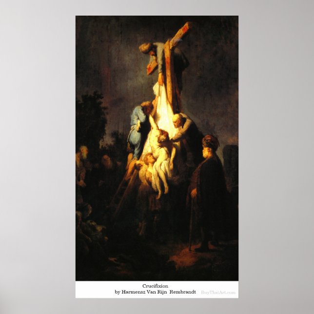 Poster Crucificação por Harmensz Van Rijn Rembrandt (Frente)