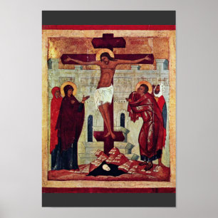 Póster Crucificação por Meister Der Schule Von Nowgorod