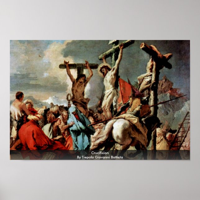 Póster Crucificação Por Tiepolo Giovanni Battista (Frente)