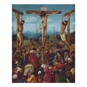 Póster Crucificação por Van Eyck