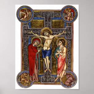 Poster Crucifixion Weingarten Missal 13