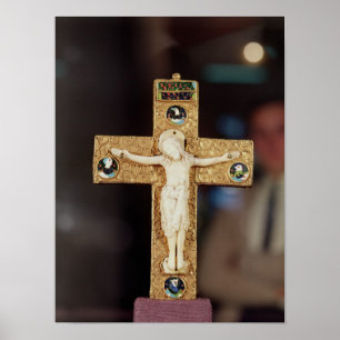 Póster Crucifixo do relicário, cristo do marfim na cruz