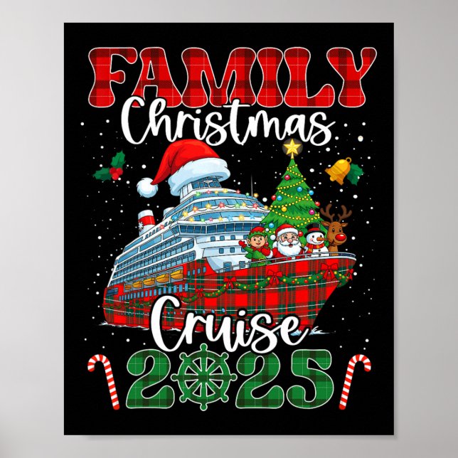 Poster Cruise de Natal Familiar 2025 Matching Group Cruis (Frente)