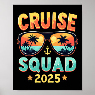 Poster Cruise Squad 2025 Trip Ship Family Matching Summer