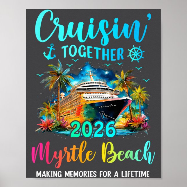 Poster Cruisin' Together Myrtle Beach 2026 Family Cruise  (Frente)