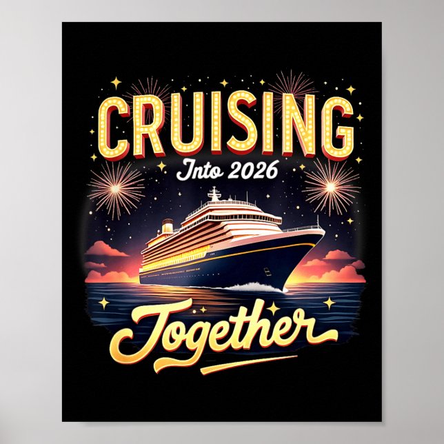 Poster Cruising Into 2026 Together New Year Cruise Ship V (Frente)