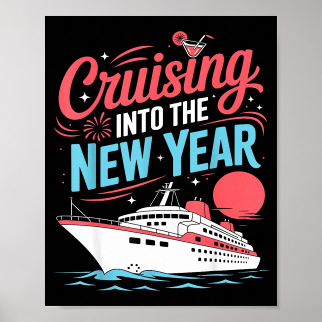 Poster Cruising Into The New Year Trocal Holiday Travel V (Frente)