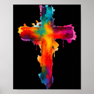 Poster Cruz Acredite Religioso Cristão Abençoado Fé Gr