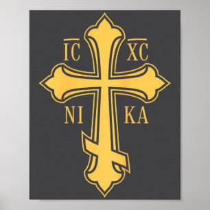 Poster Cruz Bizantina Cristã Ic Xc Nika - Jesus Cristo