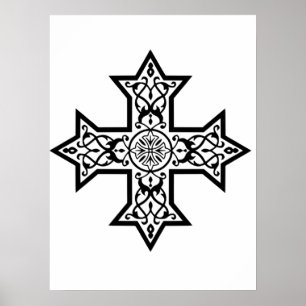 Poster Cruz Copta Premium Arte Fino