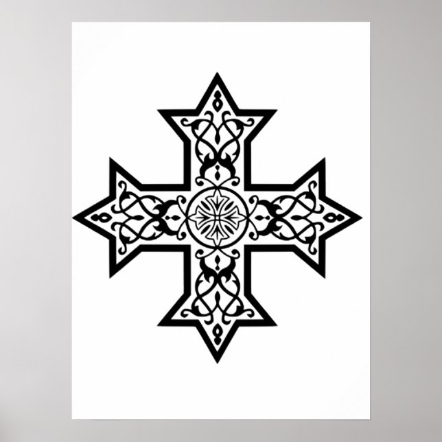 Poster Cruz Copta Premium Arte Fino (Frente)