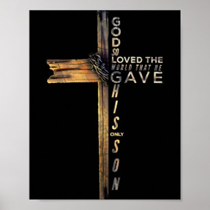 Poster Cruz Cristã Bíblia João 3_16 Atualização 2025