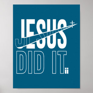 Poster Cruz da Fé Cristã Jesus Fez Isso