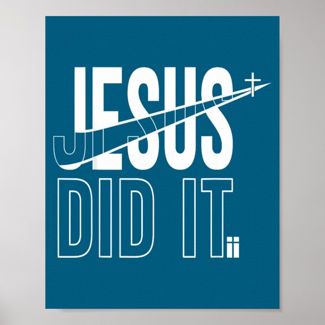 Poster Cruz da Fé Cristã Jesus Fez Isso  (Frente)
