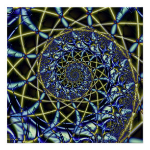 Póster Cruz de Crise Arte frontal amarela e azul