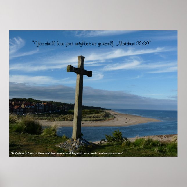 Póster Cruz de Cuthbert, Alnmouth Northumberland (Frente)