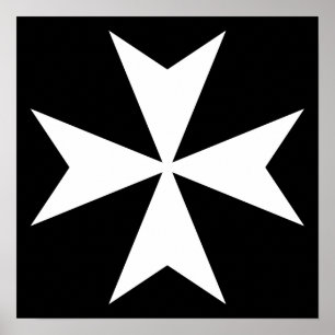 Poster Cruz de Malta Branca