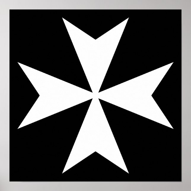 Poster Cruz de Malta Branca (Frente)