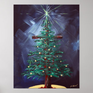 Póster Cruz de Natal (Árvore de Natal)