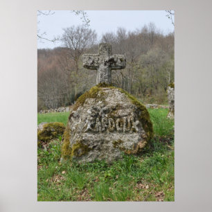 Póster Cruz de pedra do santo Pardoux